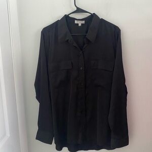 Industry Black Button Down Blouse